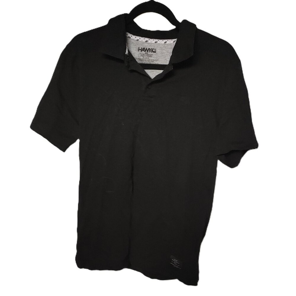 Tony Hawk Black Polo Short Sleeve Unisex Size Medium Excellent Condition